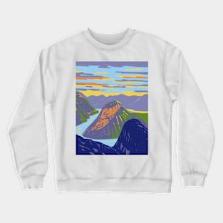 Blyde River Canyon Nature Reserve in Eastern Mpumalanga South Africa WPA Art Deco Poster Crewneck Sweatshirt